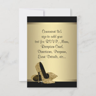 Schwarze High Heels RSVP Karte