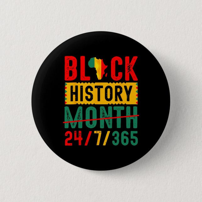 Schwarze Historie T Shirts Schwarze Geschichte Mon Button (Vorderseite)