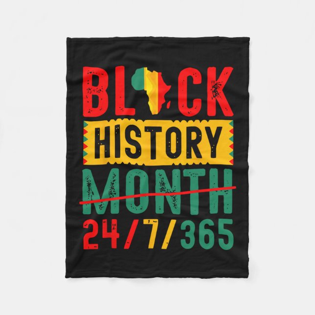 Schwarze Historie T Shirts Schwarze Geschichte Mon Fleecedecke (Vorderseite)