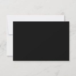 Schwarze Hochzeit 5" x 3,5" Horizontale Halbglanz- RSVP Karte