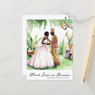 Schwarze Hochzeit Postkarte