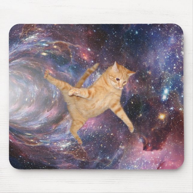 Schwarze Hole Katze Galaxy Wurm Loch Nebel Space Mousepad (Vorne)