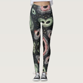 Schwarze Holen und weit entferntes nahtloses Muste Leggings