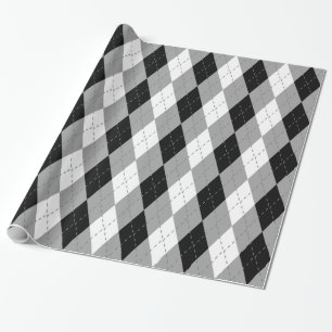 Schwarze Holzkohle Dk Gray Welche XL-Raute Geschenkpapier
