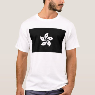 Schwarze Hong- Kongorchideen-Blumen-regionale T-Shirt