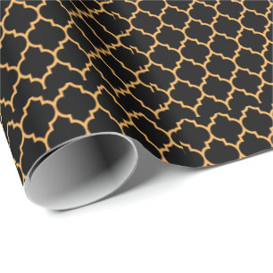 Schwarze Honigwabe Geschenkpapier