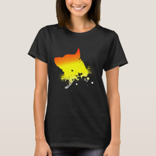 Schwarze Hund Silhouette Heeler Hund Australischer T-Shirt