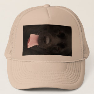 Schwarze Hundegesicht Truckerkappe