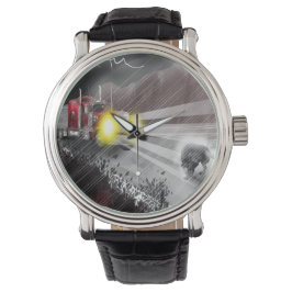 Schwarze Hundeschau Armbanduhr