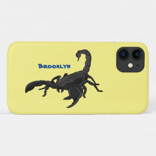 Schwarze hungrige Skorpion-Cartoon-Illustration Case-Mate iPhone Hülle