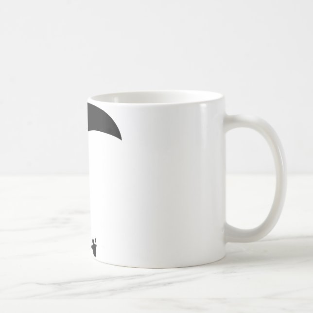 schwarze Ikone des Gleitschirmfliegen Kaffeetasse (Rechts)