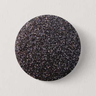 Schwarze Imitat-Glittergraphik Button