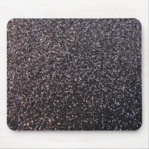 Schwarze Imitat-Glittergraphik Mousepad