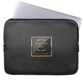 Schwarze Imitate für Geschäftsleder Personalisiert Laptopschutzhülle