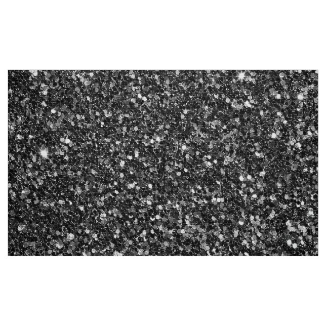 Schwarze Imitate Glitzer Nahtloses Muster Stoff (Fat Quarter (45,7 x 55,9 cm))
