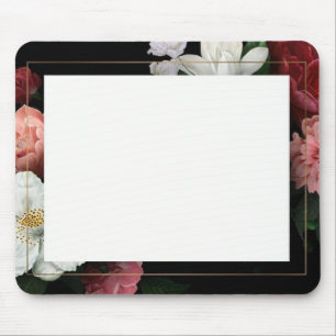 Schwarze Imitate Gold Frame Vintag Mousepad