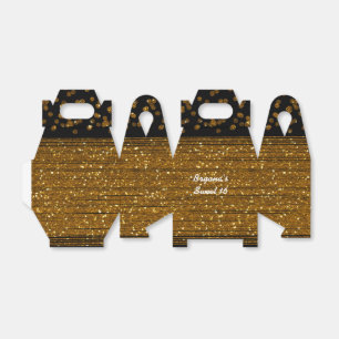 Schwarze Imitate Pinsel Gold Glitzer Gefälligkeits Geschenkschachtel