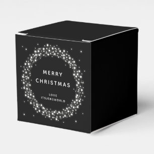 Schwarze individuelle Nachricht funkelnde Lichter Geschenkschachtel