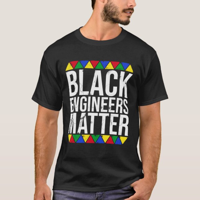 Schwarze Ingenieure spielen eine Rolle T-Shirt (Vorderseite)