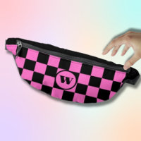 Schwarze Initial | Schwarz/Neon Pink geprüft