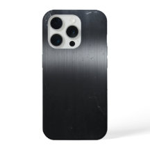Schwarze iPhone 15 Pro Hülle mit gebürsteter Metal