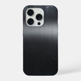 Schwarze iPhone 15 Pro Hülle mit gebürsteter Metal
