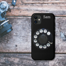 Schwarze iPhone-5-Hülle mit Wählscheibe
