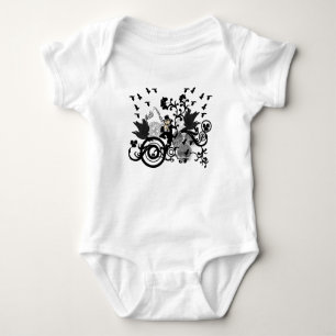 Schwarze irische Wirbel und Kobolde Baby Strampler