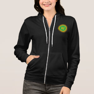 Schwarze Jacke mit Kapuze für Damen SOLEIL GOLF Hoodie