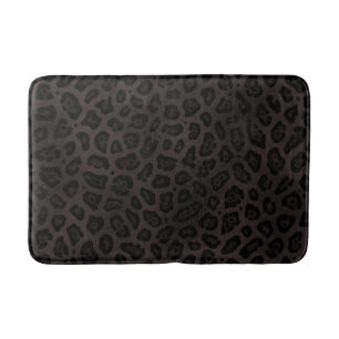 Schwarze Jaguar Flecken Druck Badematte