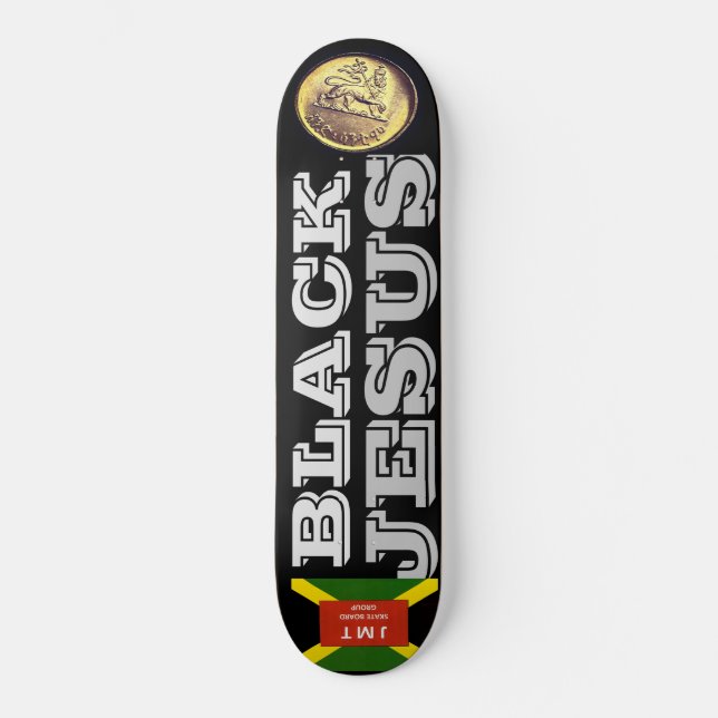 SCHWARZE JESUS-Skateboard Skateboard (Vorderseite)