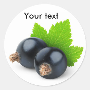 Schwarze Johannisbeere Runder Aufkleber