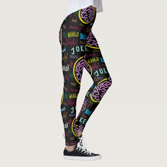 Schwarze Joker-Leggings Milliamperestunde Jongg Leggings (Rechts)