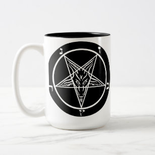 Schwarze Kaffee-Tasse 666 des Metall SATAN Zweifarbige Tasse