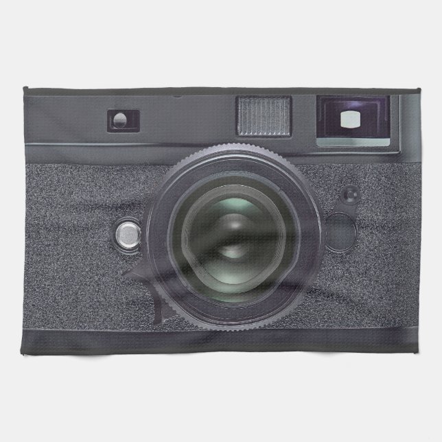 Schwarze Kamera Handtuch (Horizontal)