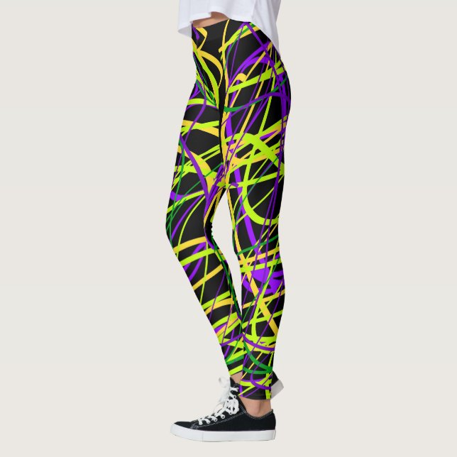 Schwarze Karneval-Band-Leggings Leggings (Links)