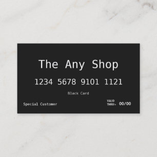 Schwarze Karte der Visitenkarte- 