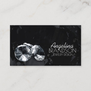 Schwarze Karte des Diamond Jewelry Designer