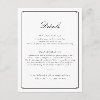 Schwarze Karte für Hochzeitseinladung