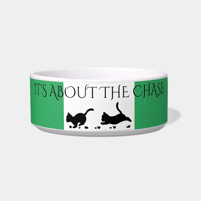 Schwarze Kätzchen fütternd Schüssel angepasst! (Vorderseite)