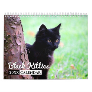 Schwarze Kätzchen - Mauerkalender 2022 Foto Kalender