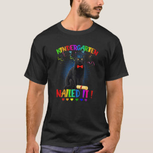 Schwarze Katze Abschlussklasse 22 Kindergarten Nag T-Shirt