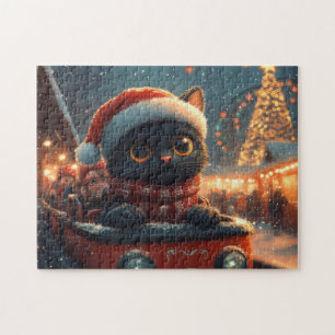 Schwarze Katze Achterbahn Weihnachten
