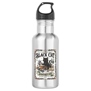 Schwarze Katze Apotheke Katze Witchy Mystic Apothe Edelstahlflasche