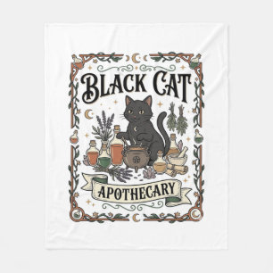 Schwarze Katze Apotheke Katze Witchy Mystic Apothe Fleecedecke