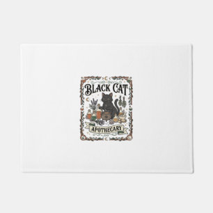 Schwarze Katze Apotheke Katze Witchy Mystic Apothe Fußmatte