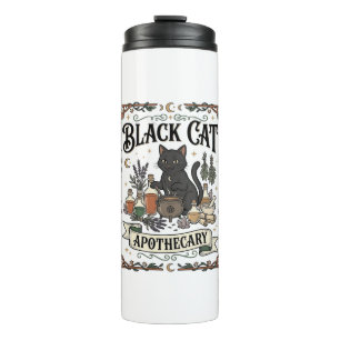 Schwarze Katze Apotheke Katze Witchy Mystic Apothe Thermosbecher
