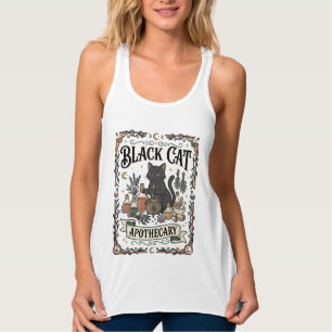 Schwarze Katze Apotheke Katze Witchy Mystische Apo Tank Top