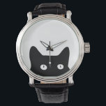 Schwarze Katze Armbanduhr<br><div class="desc">Meow</div>