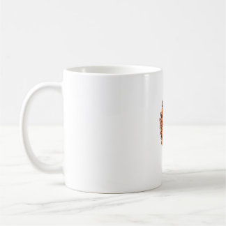 Schwarze Katze auf Blumenmoon Pumpkin Schwarze Kat Kaffeetasse